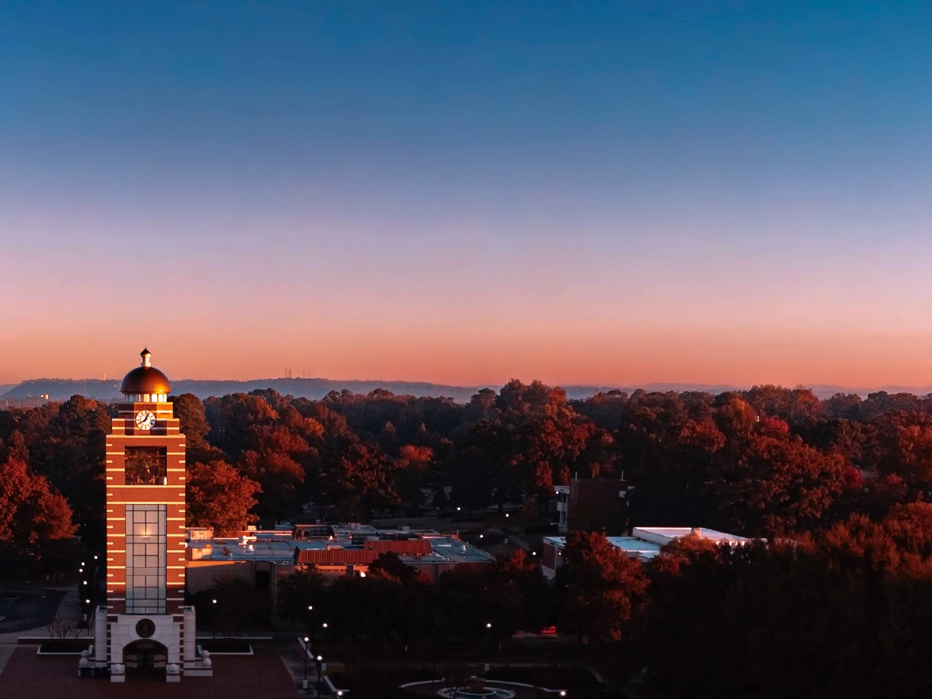 UAFS Bell Tower at sunrise