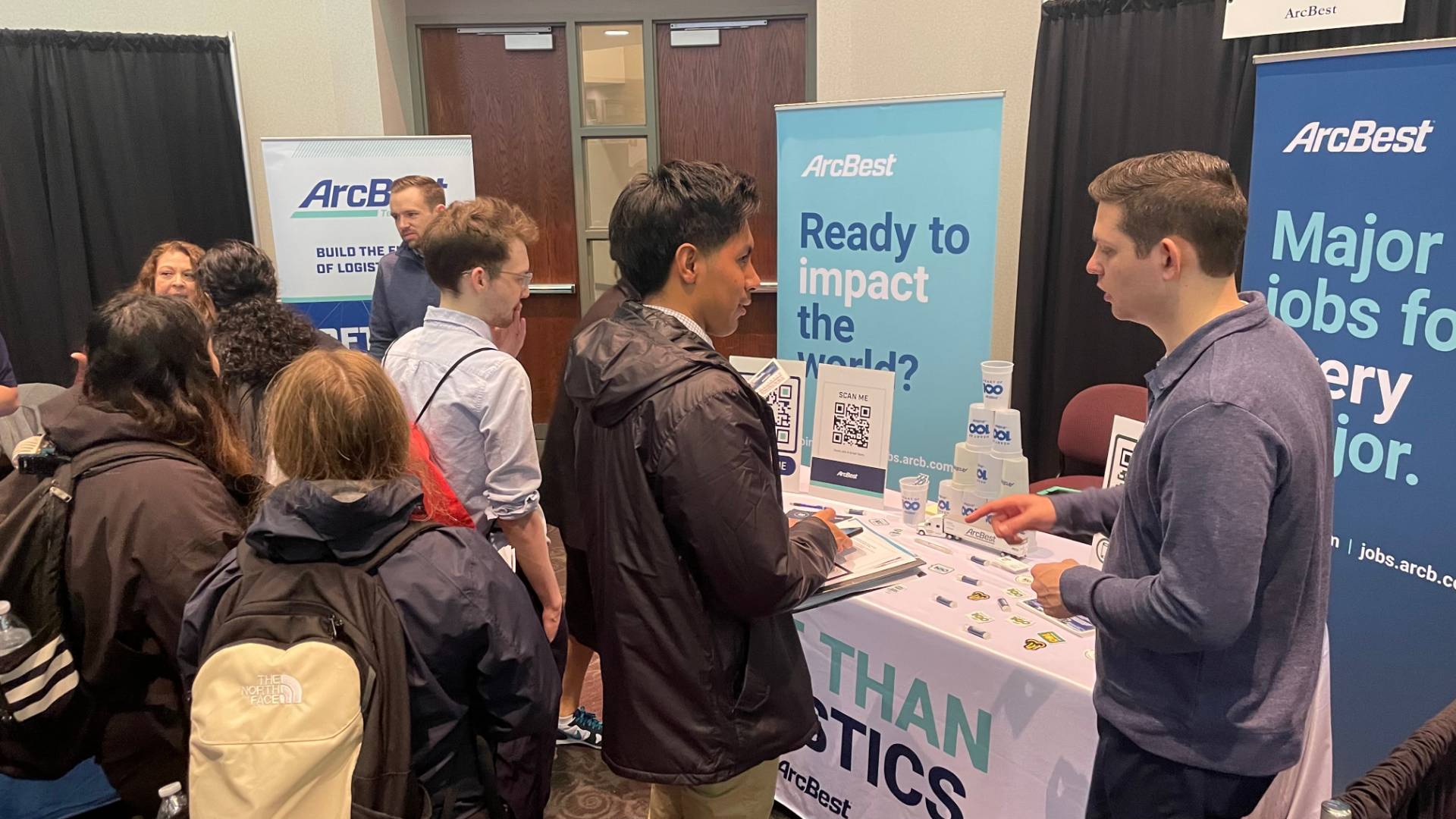Students talk to recruiters about job opportunities at All-Majors Career Fair