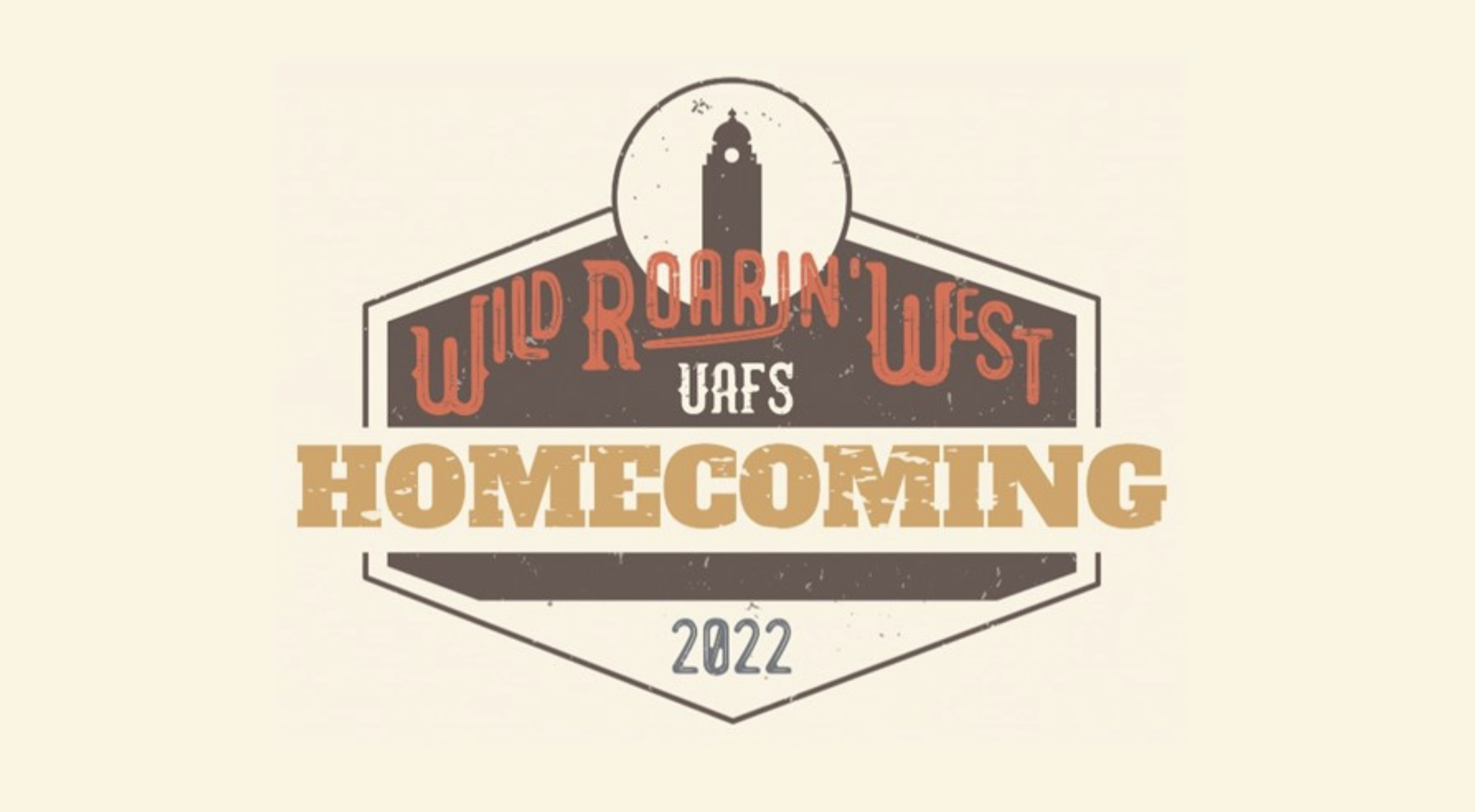 Homecoming Logo for 2022. States: Wild Roaring West UAFS 2022