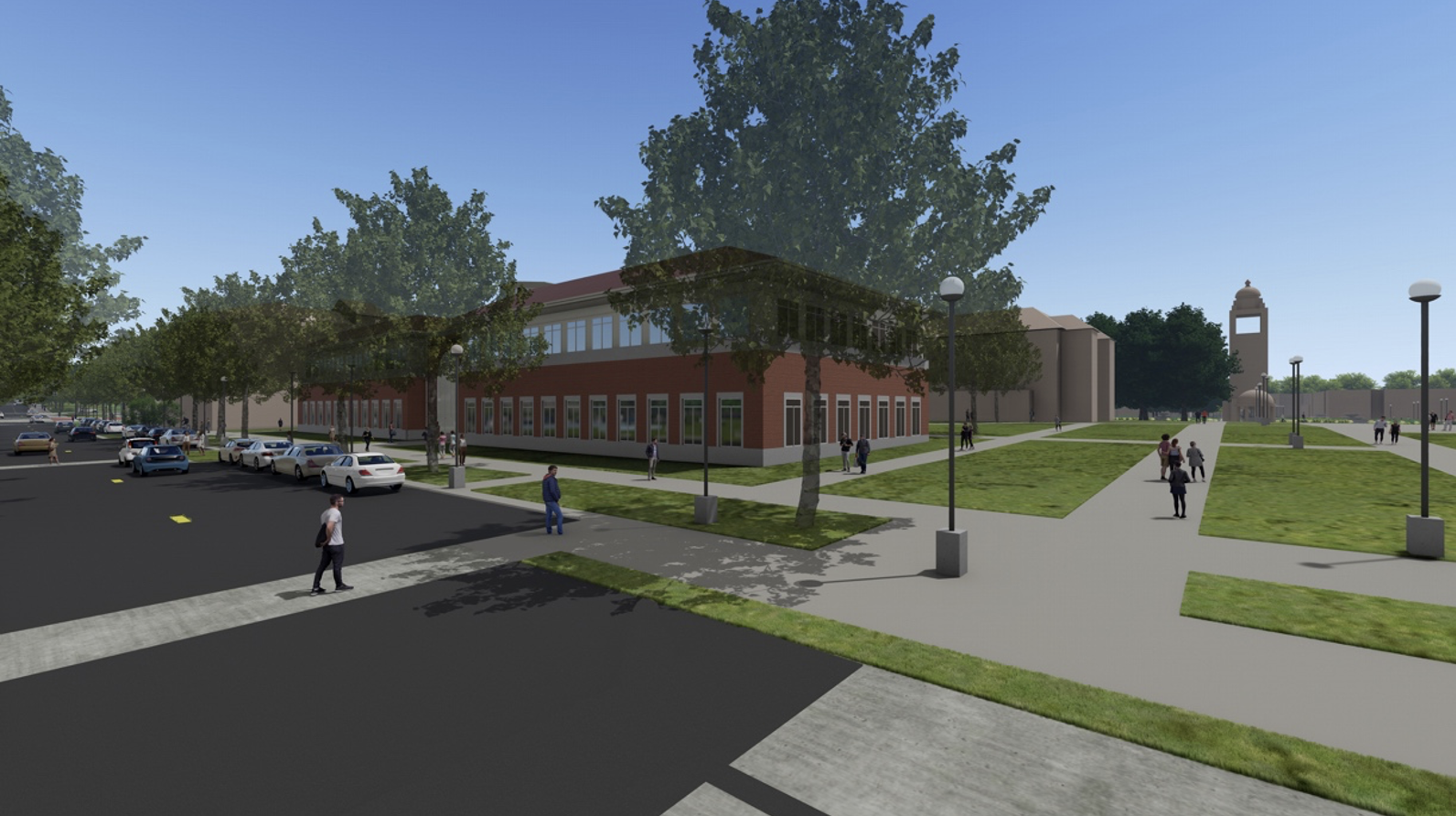 an artists rendering of the new uafs center for health innovation building