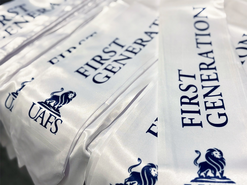 First Generation Student stoles from UAFS