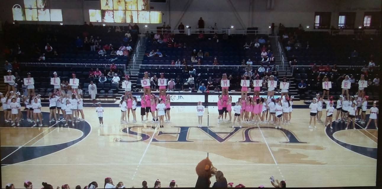 A view of the basketball court at Stubblefield Arena when Lavelle proposed to Hill's daughter, CarolAnn.
