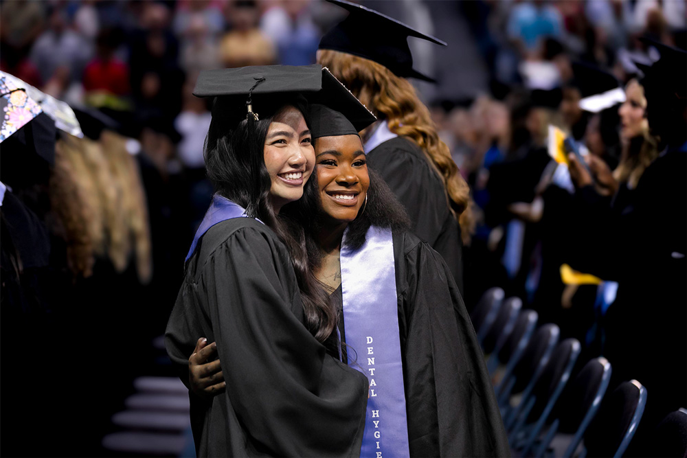 Dental Hygiene graduates from the UAFS College of Health, Education, and Human Sciences pose together at the May 16, 2026 commencement ceremony.