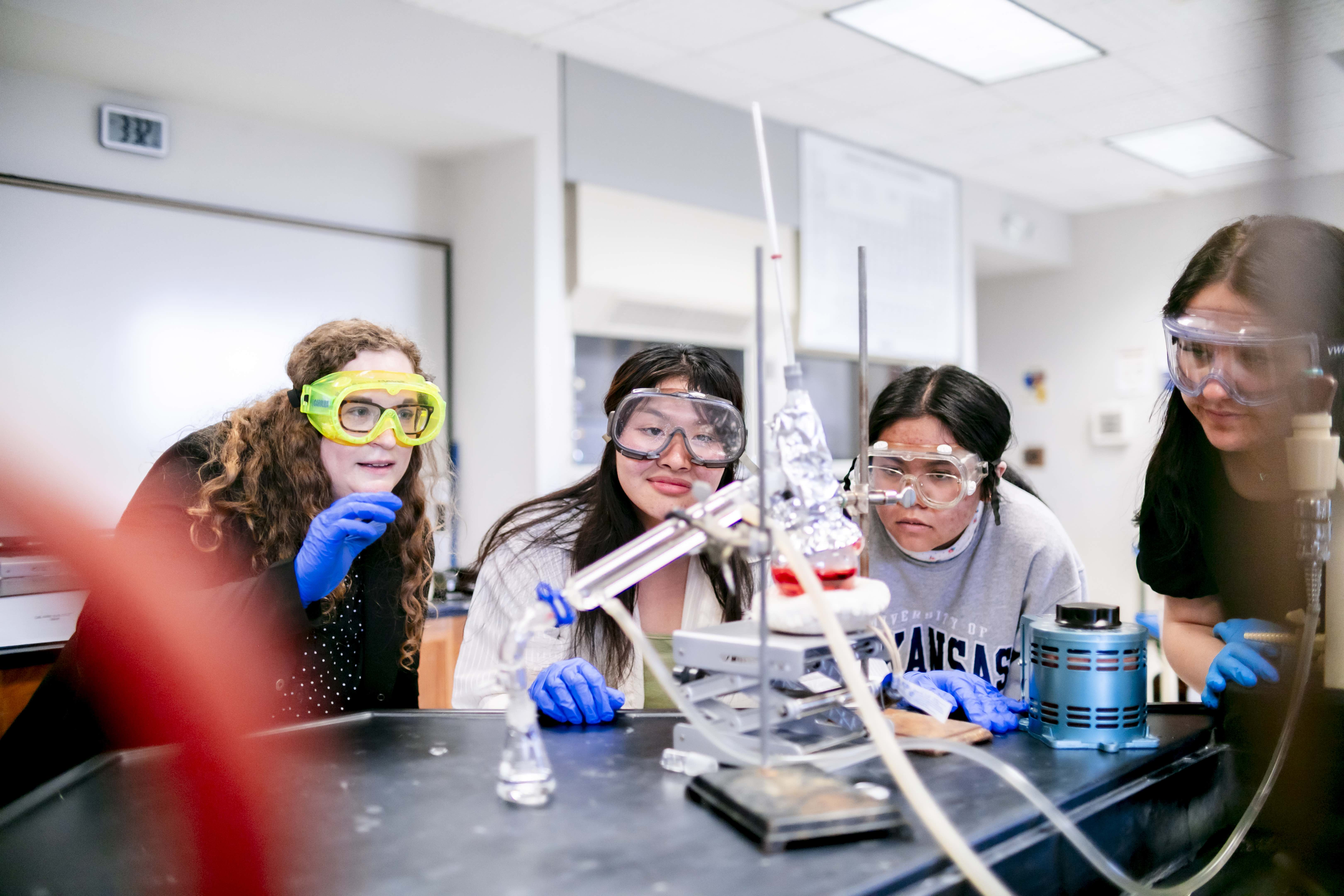 UAFS students in Dr. Jordan Mader's Chemistry Lab